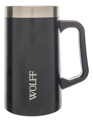 Caneca Termica Wolff Para Cerveja De Aço Inox 500 Ml Liso