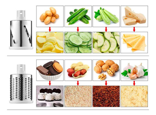 Imagem 3 de 7 de Fatiador Legumes Ralador Triturador De Alimentos Mandolin
