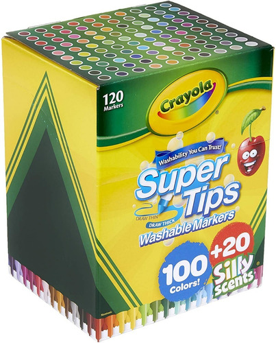 Crayola Supertips 120 Plumones  Stock Niños