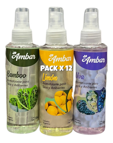 Aromatizador Textil Ambar Pack X 12u. + Envió Gratis