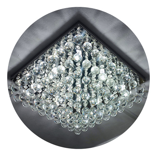 Lustre De Cristal Legítimo Para Sala Estrutura Cristal /inox