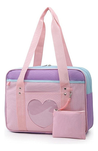 Bolsas Escolar Transparente De Corazón Kawaii De Hombro Jk1