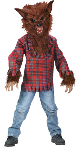 Disfraz Talla Medium (8-10) Hombre Lobo Para Niño Halloween