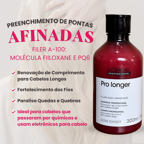 Loreal Pro Longer Shampoo Cond Preenche Falhas Cabelo Fino