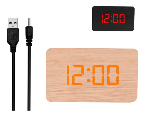 Imagen 1 de 10 de Reloj Despertador Digital Sensor Alarma Fecha Temperatura
