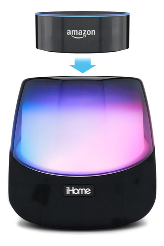 Alto-falante Bluetooth recarregável Ihome Iav5 para Amazon Echo Dot Color Black 110v