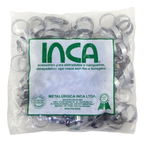 Kit C/ 25 Abraçadeira Rosca Sem Fim 3x3.1/2 14mm Inca