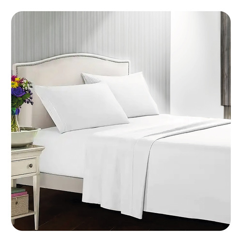 Sábanas Homely King 400 Hilos Soft Blanco