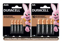 Comprar Kit 4 Pilhas Aa+ 4 Pilhas Aaa Alcalina Duracel Embalagem Cu002F4
