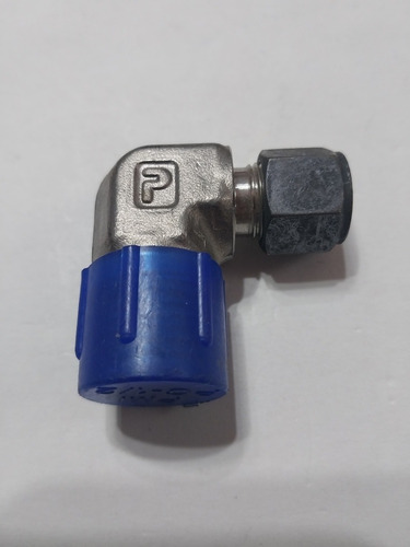 Conector Codo 3/8  Od X 1/2  Npt Macho Acero Inoxidable 316