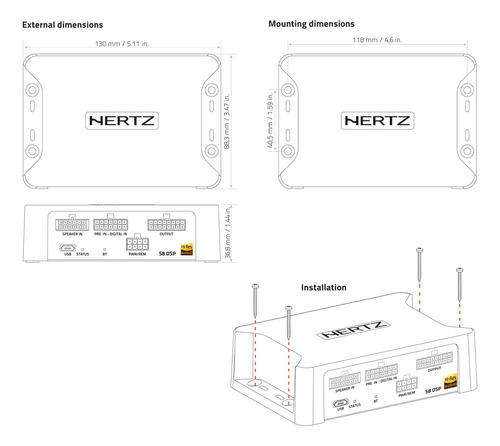 Processador Audio Hertz S8dsp Bluetooth 8canais Carro Lancha