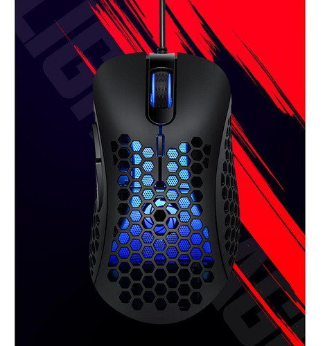 V18 Usb Mouse De Jogo Com Fio Rgb Mouse De Jogo Com Preto