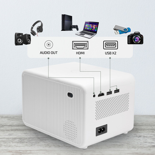 Proyector Mini Chowa P8 Android Wifi 4k Hd 720p Color Blanco Blanco