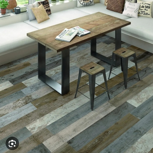 Sto Porcelanato Tipo Madera Vintage Blue Mix Mate 23x1.20