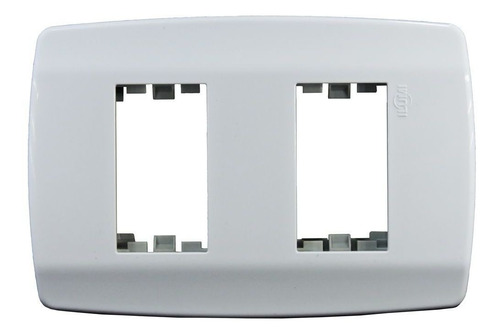 Imagem 1 de 3 de 10 Placa 4x2 P/ 2 Módulos Horizontal Com Suporte Ilumi Slim