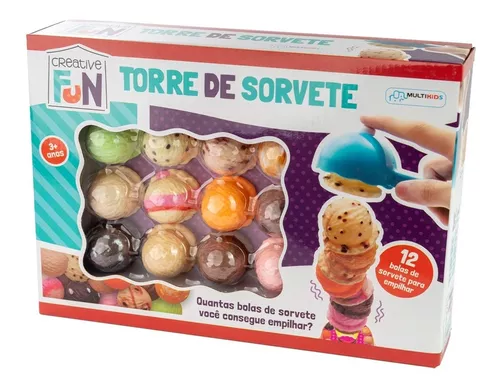 1pc Brinquedo De Torre De Empilhamento De Sorvete, Jogo De