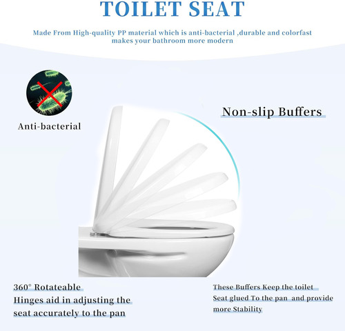 Connect Asiento Y Tapa Para Baño Wc Envolvente Cierre Soft