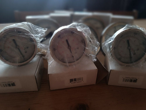 Manometro Acero Inox Dial 2 1/2 Npt 1/4 G R 0 - 1000 Psi
