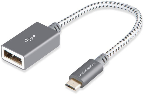 Cablecreation Micro Usb 2.0 Otg Cable Trenzado On The Go Ada