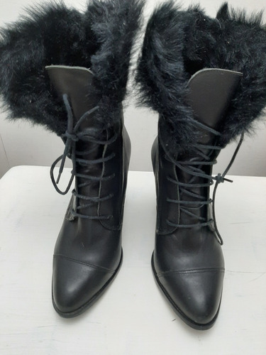 Zapatos Acordonados Con Piel De Mujer - Usados