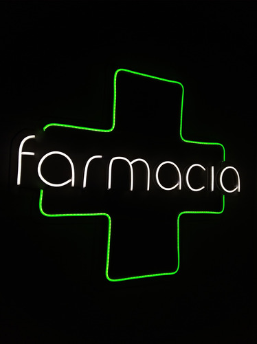 Cartel Neon Led Comercio Farmacia 