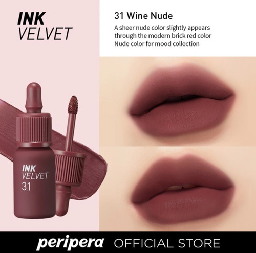 Ink Velvet Lip Tint  31 Wine Nude Brew Collection Peripera