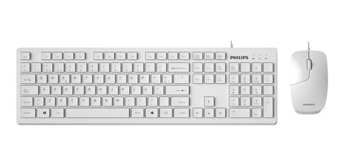 Imagen 1 de 1 de Combo Kit Teclado Y Mouse Philips C302 Cable Usb Español Ñ