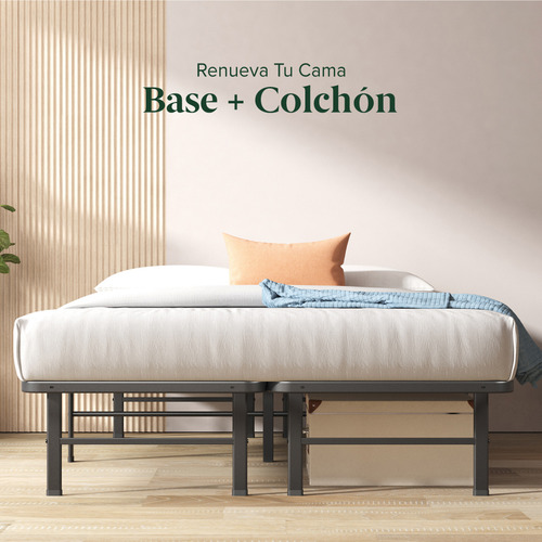 Zinus | Cama Completa Base + Colchón Queen Rumi