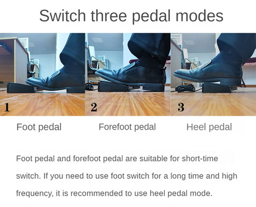 De Pedal De Pie Usb For Pc, Interruptor De Pie Triple,