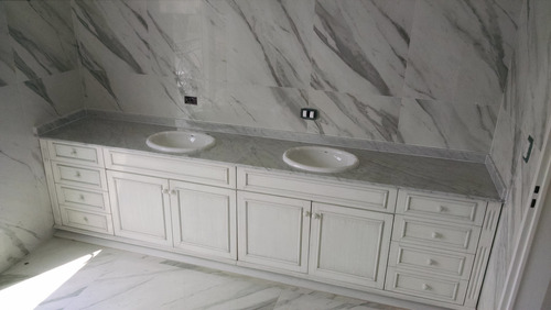 Mesada De Baño En Marmol Travertino Beige