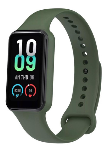 Pulseira Silicone Borracha Para Xiaomi Amazfit Band 7 Cores Cor Verde