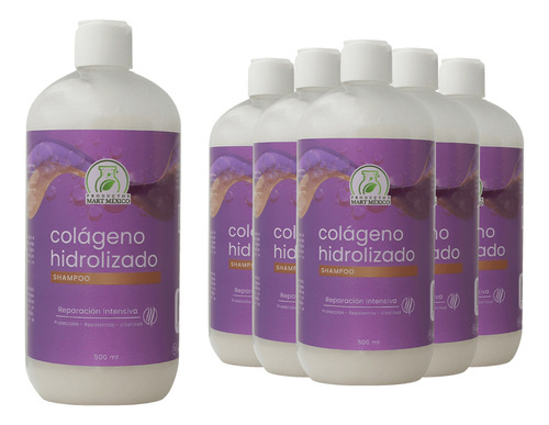  Shampoo Capilar De Colágeno (500ml) 6 Pack