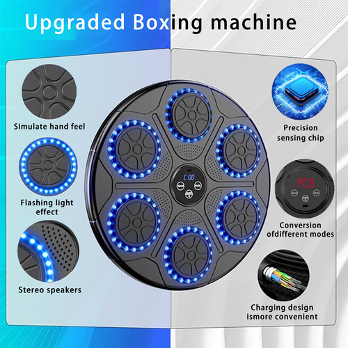 Máquina Boxeo Musical Inteligente Bluetooth Montado En Pared