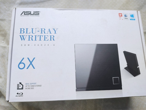 Imagem 1 de 2 de Gravador E Leitor Asus Externo Blu-ray Cd E Dvd Black Sp Usb