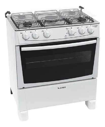 Cocina A Gas James 5 Hornallas C150 B Blanca - Distribuidor