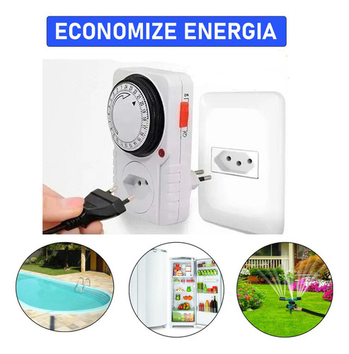 Timer Temporizador Analógico Programar Bomba Piscina Bivolt Mecânico Booglee