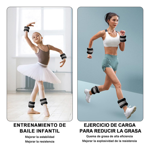 2 Piezas Pesas De Polainas Para Fitness Muñecas Y Tobillo