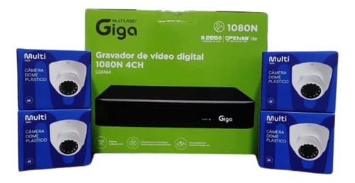 Sistema Gravacao C/4 Cameras Dome 720p Gs0908