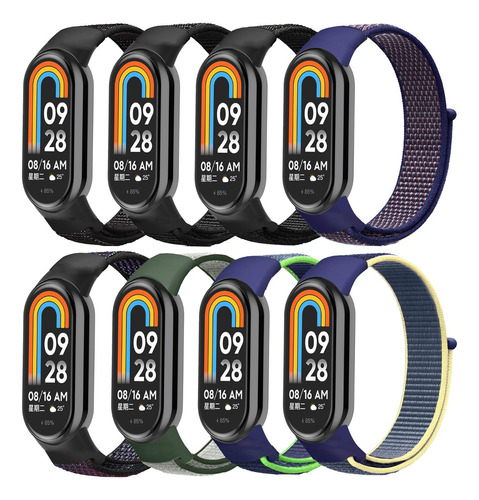 8 Correas De Nylon Para Xiaomi Mi Band 8