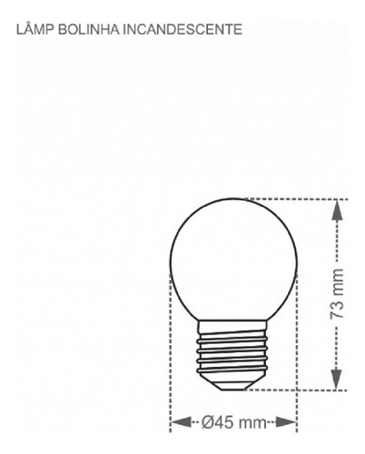 Lampada Incandescente Bolinha Vermelha 15w 127v