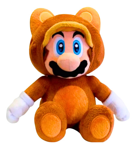 Peluche Mario Bros Tanooki Nintendo Con Luz Y Sonido 25cm