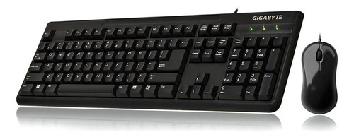 Kit Teclado Y Mouse Gigabyte Gk-km3100 Alambrico Usb Color del teclado Negro