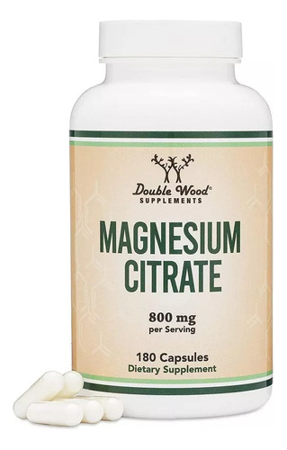 Magnesium Citrate Citrato De Magnesio 180 Capsulas Eg C65 Sabor ND