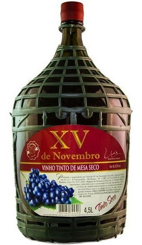 Vinho Tinto Seco De Mesa Tradicional 4,5 L - Xv De Novembro