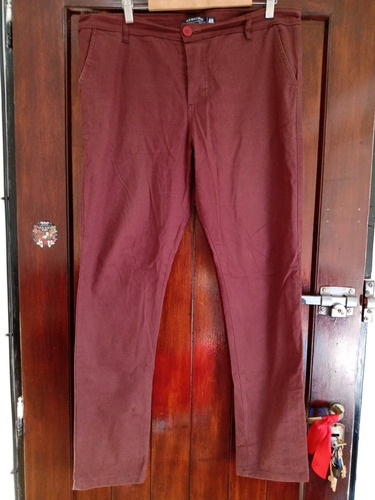 Pantalón Chino Bordo Para Hombre Talle 48 Chupin 