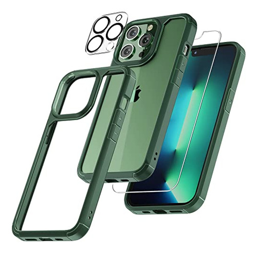 Funda Tauri Para iPhone 13 Pro Max 6.7 + Protectores - Verde