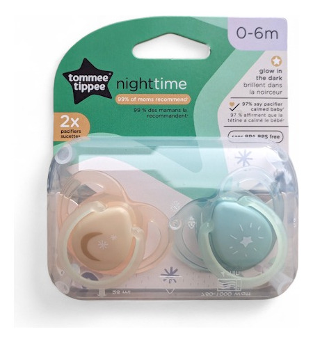 Chupete Tommee Tippee Night Time 0 A 6 Meses 