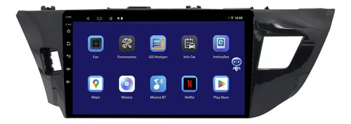 Kit Multimidia Corolla 14/17 10p Android 14 Carplay 2gb 32gb