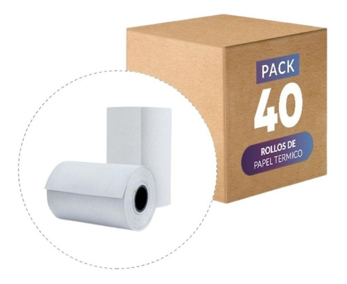 40 Rollos De Papel Térmico 57mm