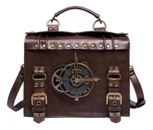 Bolso Steampunk De Cuero Bolso Bandolera Vintage Gothic